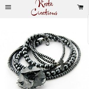Kesta Creations Designer Unique Hematite Necklace